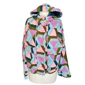 Lucy & Yak Multicolor Geometric Hooded Jacket